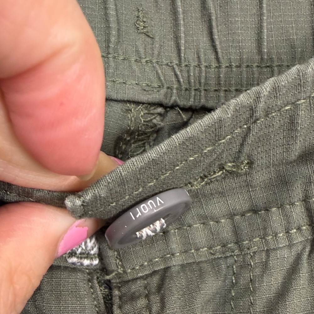 Vuori Ripstop Pants Women’s Size XS Olive Green Cargo Pocket Drawstring VW401 - Picture 3 of 10